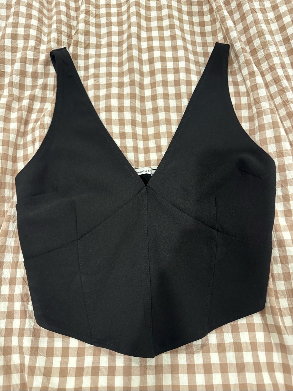 Abercrombie & Fitch Black V-Neck Crop Camisole